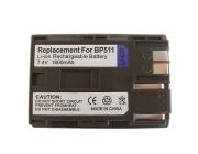 1800mAh BP-511 Li-Ion Replacement Battery for Canon 